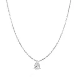 Pear Solitaire Diamond Pendant