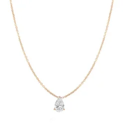 Pear Solitaire Diamond Pendant