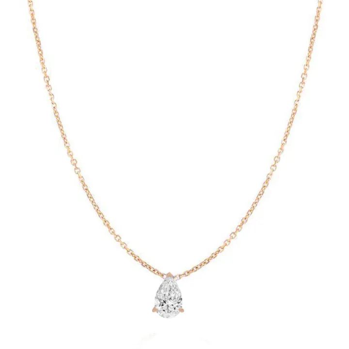 Pear Solitaire Lab Grown Diamond Pendant