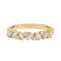 Pear to Round Diamond Symphony Ring