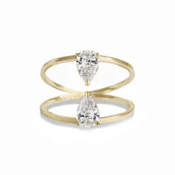 Pearfect Duo Diamond Ring