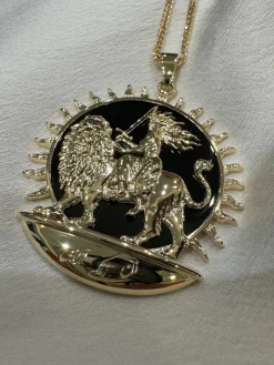 Persian Woman Life Freedom Lion Sun Necklace Chain Necklace