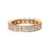 Petite Asscher Bezel Set Wedding Band