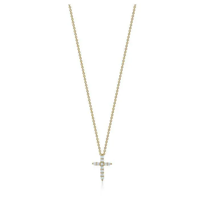 Petite Diamond Cross Necklace