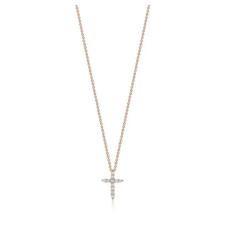 Petite Diamond Cross Necklace