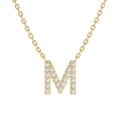 Petite Diamond Initial Letter Pendant