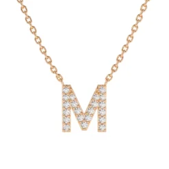 Petite Diamond Initial Letter Pendant