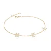 Petite Multi Diamond Initial Bracelet