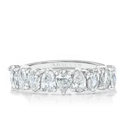 Petite Pear Half Diamond Band