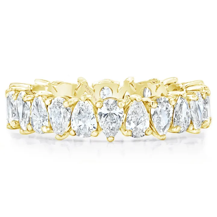 Petite Pear Wedding Band