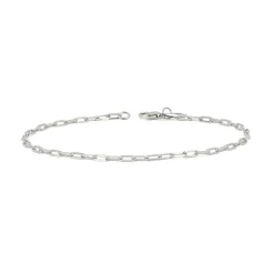 Petite Solid Gold Paper Clip Bracelet