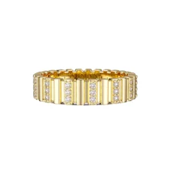 Phoebe Fluted Diamond Eternity Band