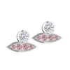 Pink Diamond Leaf Earrings