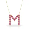 Pink Sapphire Initial Pendant