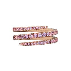 Pink Sapphire Spiral Ring