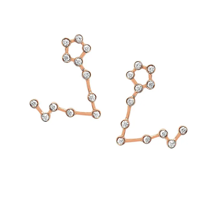Pisces Diamond Constellation Studs