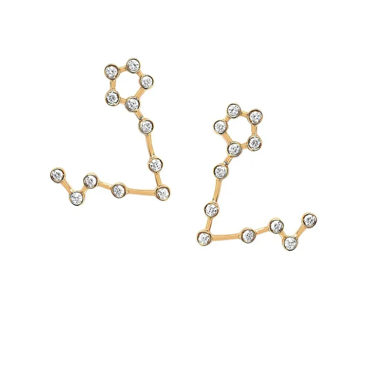 Pisces Diamond Constellation Studs