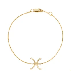 Pisces Diamond Zodiac Bracelet