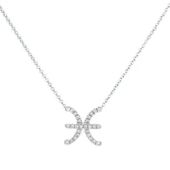 Pisces Diamond Zodiac Necklace