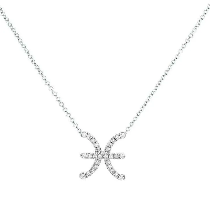 Pisces Diamond Zodiac Necklace