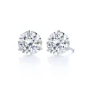 3-Prong Round Diamond Studs