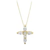 Prong Set Diamond Cross Necklace