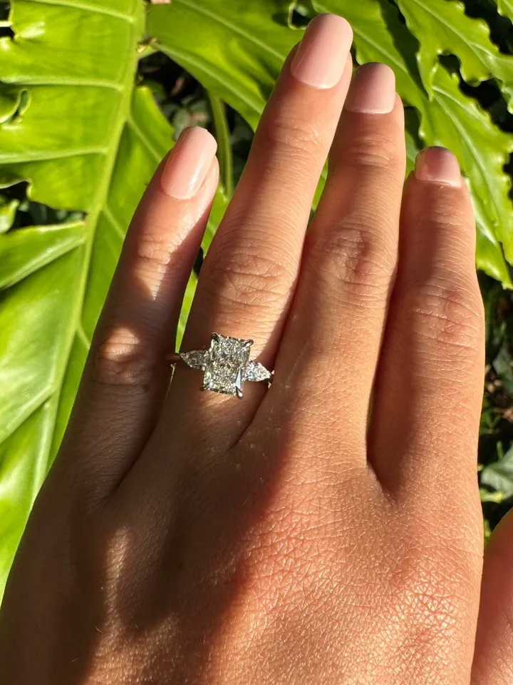 Radiance Trilogy Lab Grown Engagement Ring