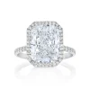 Radiant Seamless Halo Engagement Ring