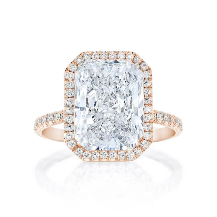Radiant Seamless Halo Engagement Ring