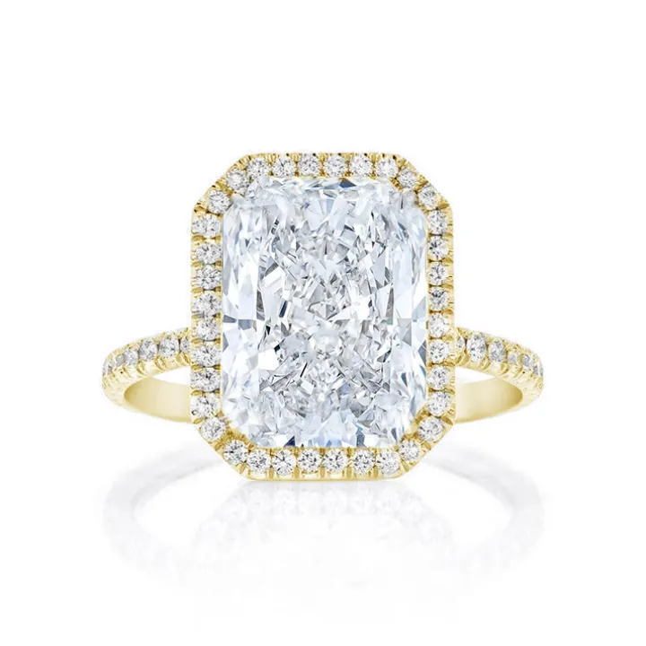 Radiant Seamless Halo Engagement Ring