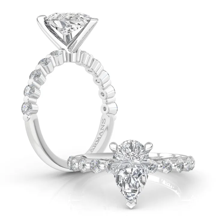 Rain Drop Engagement Ring