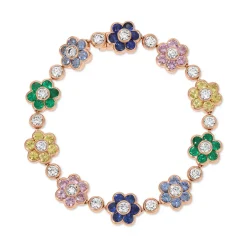 Rainbow Bloom Sapphire Bracelet