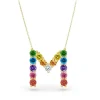 Rainbow Initial Pendant