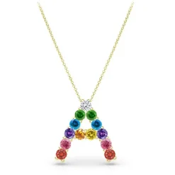 Rainbow Initial Pendant