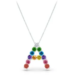 Rainbow Initial Pendant