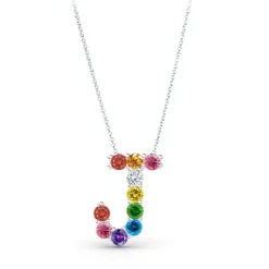 Rainbow Initial Pendant