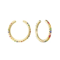 Rainbow Multi-Coloured Gemstone Cuff