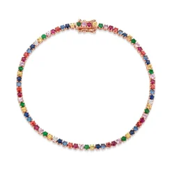 Rainbow Sapphire Tennis Bracelet