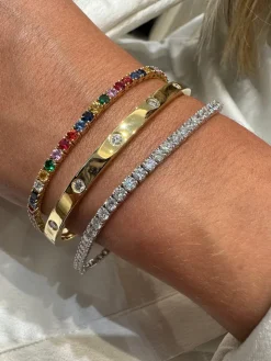 Rainbow Sapphire Tennis Bracelet