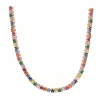 Rainbow Sapphire Tennis Necklace