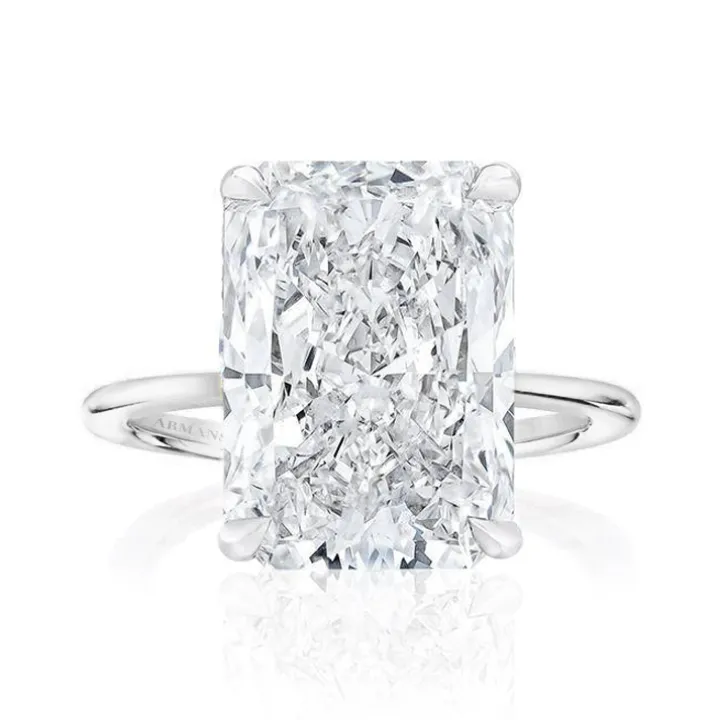 Ravishing Radiant Lab Grown Engagement Ring