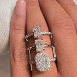Ravishing Radiant Lab Grown Engagement Ring