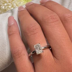 Ravishing Radiant Lab Grown Engagement Ring