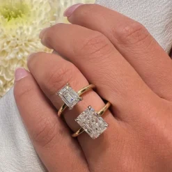 Ravishing Radiant Lab Grown Engagement Ring