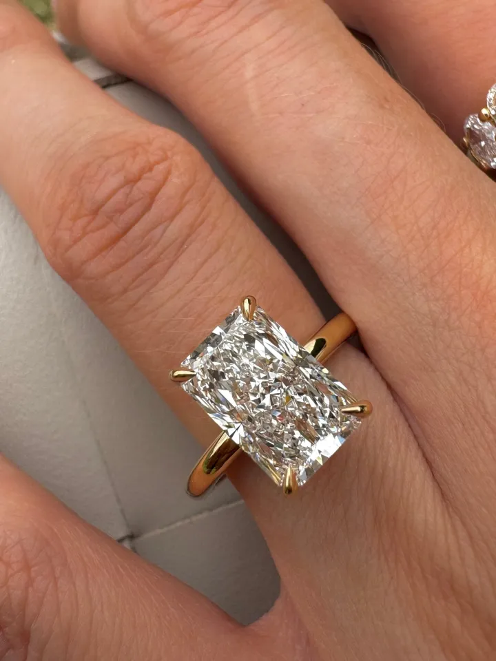 Ravishing Radiant Lab Grown Engagement Ring
