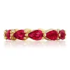 Red Ruby and Diamond Eternity Band