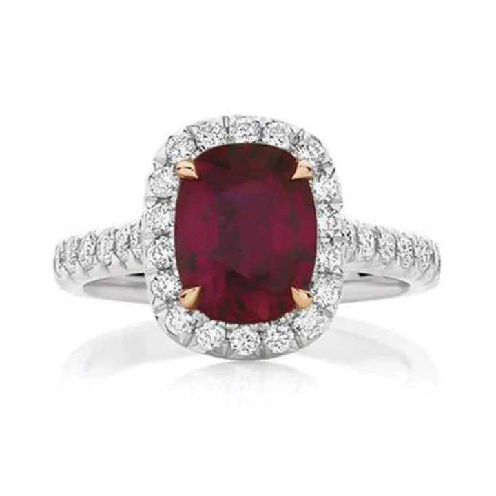 Red Ruby Engagement Ring