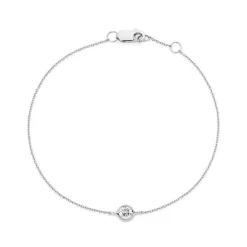 Round Bezel Set Diamond Bracelet