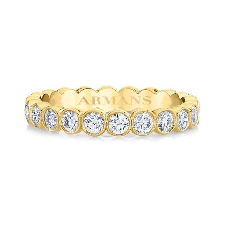 Round Bezel Set Diamond Eternity Band
