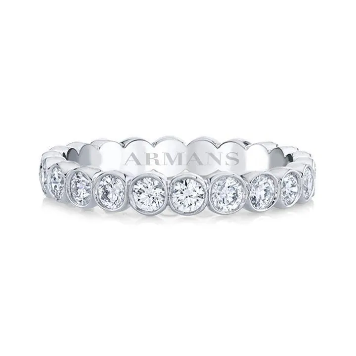 Round Bezel Set Diamond Eternity Band